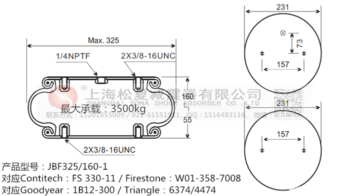 马牌FS330-14Contitech康迪泰克FS330-11开云体育手机版app减震器